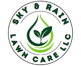 The logo for sky & rain lawn care
